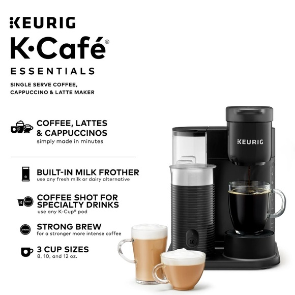 NIP Keurig K-Café Essentials Black Coffee Maker - Picture 1 of 11